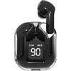 TRIAD SPARK Cuffie con schermo a LED, auricolari senza fili, Bluetooth, neri, compatibili con iPhone, custodia trasparente e display LED, 40 ore di batteria, IPX4, cancellazione attiva del rumore