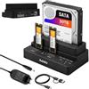 Ouitble 3 Bay Docking Station Hard Disk SSD M.2 NVMe & SATA USB 3.2 per PC | Adattatore Hard Disk Tre Bay con Clonazione Offline per HDD SSD SATA da 2,5'' 3,5'' & M.2 NVMe SSD 2230/2242/2260/2280/22110