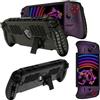 CONAPIKA Cover per MSI Claw 8 EX AI+ con cavalletto Integrato, Nero | 2 in 1Antiurto e Resistente Ai Graffi Protettiva Custodia in Siliocne Protezione Completa Rigida Cover Posteriore