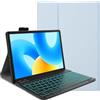 YHFZR Custodia con tastiera per Samsung Galaxy Tab Active 5/Tab Active 3 da 8 pollici SM-X300/X306B/T570/T575, QWERTZ tedesco, ultrasottile, con illuminazione a 7 colori, tastiera wireless con