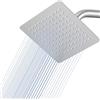 KINLIV Soffione doccia a pioggia da 20,3 cm, in nichel spazzolato, interamente in acciaio inox 304, design ultra sottile, soffione quadrato a pioggia moderno per bagno - copertura completa per vasca