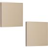 UFURMATE Placca copri-parete cieca, 2 pezzi, 12 cm x 12 cm, in plastica, senza viti, doppia placca copri-parete cieca a due moduli, copertura elettrica per prese o interruttori inutilizzati (oro)