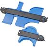 AGT calibro per contorni: set da 2 Contorno con funzione di bloccaggio, 2 taglie, scala in centimetri e pollici (maschera per contorni, stencil grande, righello)