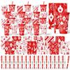 Feifeiya Set di 72 bicchieri natalizi rossi da 24 pezzi per colleghi | Tazza natalizia da 680,4 g, con coperchi e cannucce, penne rosse e bianche, idea regalo per Natale, per dipendenti