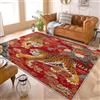 Generico 3D Tappeto Moderno da Salotto 80X150 cm Tigre In Stile Cinese Pulizia Facile Morbido Antiscivolo Lavabile in Lavatrice Tapette Rosso Per Corridoio, Cucina, Camera da letto