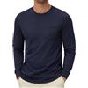 iClosam Maglia Termica Uomo Manica Lunga Pesante Girocollo con Taschino | Maglietta invernale uomo, pile 280 g/m², tessuto spesso, tinta unita, vestibilità regolare, Pullover Inverno uso quotidiano