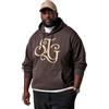STHUGE Uomo Felpa | Taglie forti, Taglie comode, L-8XL, Abbigliamento uomo, Felpa dal taglio casual con cappuccio e stampa sul petto, fino alla t