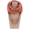 Generic Collana da donna con sciarpa, 180 x 48 cm, protezione solare in chiffon, sciarpe, gioielli, con ciondolo a forma di hijab, stile nazionale, con ciondolo a forma di sciarpa