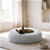 Italian Bed Linen Cuccia Dreams Anti-Ansia Cani e Gatti Perla 50x50 cm | Morbido letto tondo effetto nido in poliestere soffice, rilassante e con fondo in tessuto Oxford idrorepellente. Taglia S.
