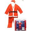 CREARE ITALIA SRL Vestito Babbo Natale XXXXL con Barba, Cappello e Cintura, Costume Natalizio Completo per Grandi Taglie