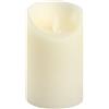 LOTTI IMPORTEX SRL Candela Avorio Moving Flame Ø7,5xH12,5cm con Fiamma Realistica e Timer 6-18h