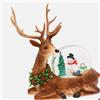 LOTTI IMPORTEX SRL Renna Natalizia Glitter LED L28,5 cm Naturale con Effetto Scintillante