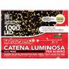MERCURY S.P.A. Catena 1000 LED Colore Bianco Caldo di Natale - La Magia di Natale a casa tua!