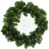 FLORA SRL Corona Natalizia Ø45cm in PVC Verde, Ghirlanda per Porta Camino e Finestre