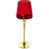 MERCURY S.P.A. PORTACANDELA, VETRO, ORO, ROSSO, D.14XH.40 CM, DECORAZIONE, TAVOLA, CASA, FESTE