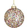 BIZZOTTO ANDREA NATALE Sfera in vetro Kleis multicolor Ø8cm, decorazione natalizia elegante, addobbo colorato per albero di Natale e ambienti
