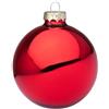 BIZZOTTO ANDREA NATALE Sfera di Natale in Vetro 8 cm Rosso Lucido, Porta la Magia di Natale a Casa Tua con Colori Vibranti