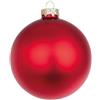 BIZZOTTO ANDREA NATALE Sfera di Natale in Vetro 10 cm Rosso Opaco, Porta la Magia di Natale a Casa Tua con Eleganza e Stile