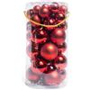 MERCURY S.P.A. Sfere di Natale rosse in plastica miste, confezione da 50 pezzi, La magia di natale per alberi