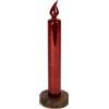 NEW BI SRL CANDELA LED 139656 ROSSA CON BASE VETRO H30CM