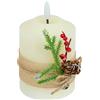 FEERIC LIGHT E CHRISTMAS CANDELA LED BIANCO CON RAMETTO 7,5X12,5CM