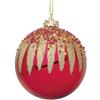 BIZZOTTO ANDREA NATALE Sfera di Natale in Vetro Firework D10cm Rosso - La Magia di Natale a casa tua