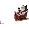 DUE ESSE CHRISTMAS S.R.L. Babbo Natale su Slitta Natalizia 13cm, Statuina Decorativa, Addobbi Natalizi, La magia di Natale per la casa
