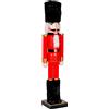 NEW BI SRL Decorazione schiaccianoci di Natale H30cm rosso in legno - La magia di Natale a casa tua
