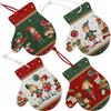 BRANDANI INGROSSO Set 4 Decorazioni Guanto Elfomagia di Natale, 12x11 cm, La Magia di Natale in Ogni Dettaglio