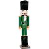 NEW BI SRL Decorazione schiaccianoci di Natale H30cm verde in legno - La magia di Natale a casa tua