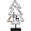 LOTTI IMPORTEX SRL Albero di Natale MPK con Base H35cm, Struttura in Metallo Nero, MicroLED Bianco Caldo, Timer 8h, Batteria Portatile