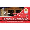 MERCURY S.P.A. Tenda luminosa di Natale 150 LED bianco supercaldo da esterno 0,9x2,7 m, La magia di natale per decorazioni