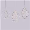 LOTTI IMPORTEX SRL Decorazione di Natale ø32cm PGS Crystal, Mix3 Soggetti Stella Fiocco Albero, MicroLED Bianco Caldo, Timer 8h, Batteria ASSORTITO