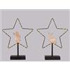LOTTI IMPORTEX SRL Stella di Natale MPK con Base H32cm, Mix2 Modelli Angelo o Renna, MicroLED Bianco Caldo, Timer 8h, Batteria