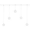 LOTTI IMPORTEX SRL Window Light di Natale 5 Stelle PSG 100x95cm, 79 MicroLED Bianco Caldo, Timer 8h, Batteria, Plastica Crystal
