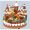 LOTTI IMPORTEX SRL Villaggio di Natale Candy Village 27x25cm, Trenino Rotante, LED Bianco Caldo, Trasformatore Incluso