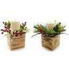 MERCURY S.P.A. Decorazione, Natalizia, Candela, Led, 12X12X22CM, Assortito, Luce, Feste, Casa
