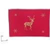 DUE ESSE CHRISTMAS S.R.L. TOVAGLIETTA TESSUTO ROSSO 30X45CM CON DECORO RENNA ORO