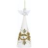BIZZOTTO ANDREA NATALE Pendente Natale Bizzotto, angelo vetro bianco, decorazione natalizia vetro soffiato, addobbo albero design