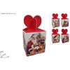 DUE ESSE CHRISTMAS S.R.L. SCATOLA REGALO CON FIOCCO BABBO NATALE 10X10X12,5CM