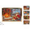 DUE ESSE CHRISTMAS S.R.L. Busta regalo Natale, busta orizzontale scenari natalizi, 55x40x20 cm, bordo oro, confezione regalo assortita