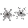 FLORA SRL Portatovagliolo natalizio Fiocco di Neve, anello elegante per tovaglioli in tavola di Natale
