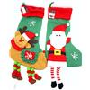 CREARE ITALIA SRL Calza di Natale 58cm con Decorazioni Assortite, Calza Portadolci Tradizionale da Appendere