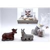 CREARE ITALIA SRL Set asino e bue di Natale presepe 5,5x7x3,5cm poliresina - La magia di Natale a casa tua