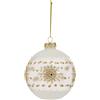 FEERIC LIGHT E CHRISTMAS Decorazione sfera di Natale 10cm in vetro bianco/oro - La magia di Natale a casa tua