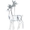 FEERIC LIGHT E CHRISTMAS Pendente di Natale Renna in Plastica Trasparente, 14 cm, Elegante e Festivo, Decorazione Natalizia