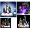 FEERIC LIGHT E CHRISTMAS Decorazione paesaggio natalizio di Natale in resina assortito con luci LED - La magia di Natale illumina la tua casa