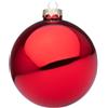 BIZZOTTO ANDREA NATALE Sfera di Natale in Vetro 10 cm Rosso Lucido, Porta la Magia di Natale a Casa Tua con Colori Brillanti