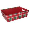 VACCHETTI GIUSEPPE SPA CESTA CARTONE SCOZZESE 40X30X12CM ROSSO RETTANGOLARE