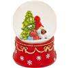 FEERIC LIGHT E CHRISTMAS Decorazione palla di neve di Natale 10x14cm gnomo in resina assortita - La magia di Natale a casa tua